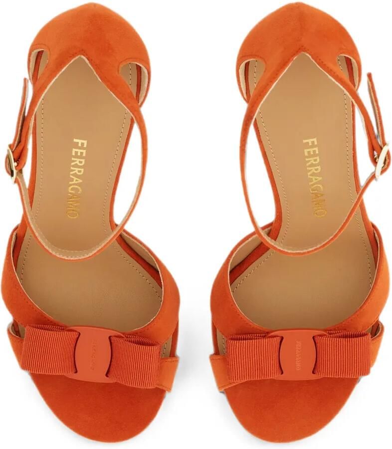 Ferragamo Vara sandalen met strik Oranje - Foto 2