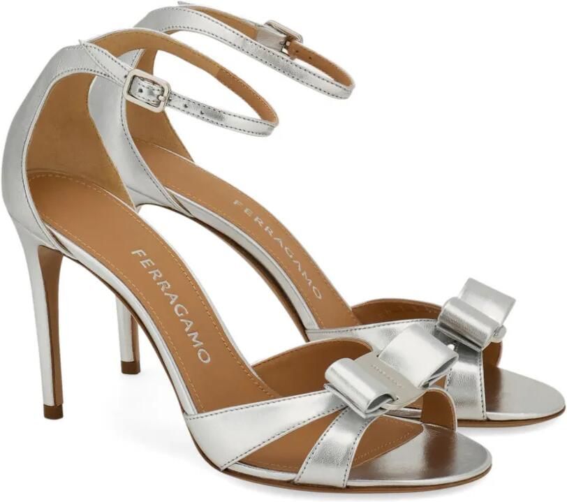 Ferragamo Vara sandalen met strik Zilver - Foto 4