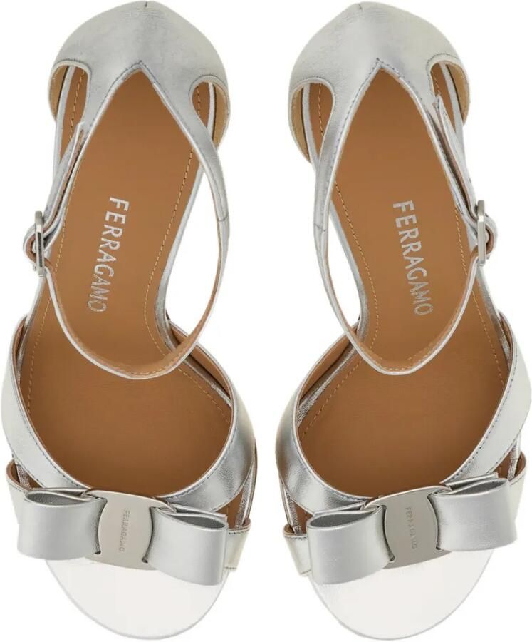 Ferragamo Vara sandalen met strik Zilver - Foto 2