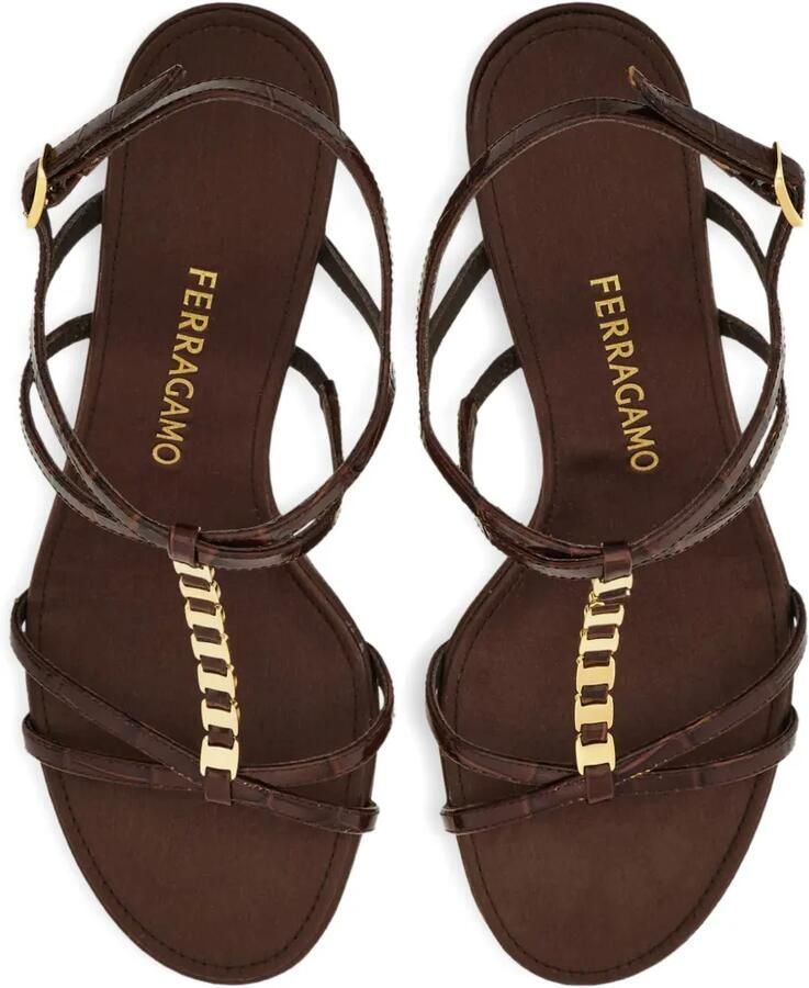 Ferragamo Vara sandalen met T-bandje Bruin - Foto 2