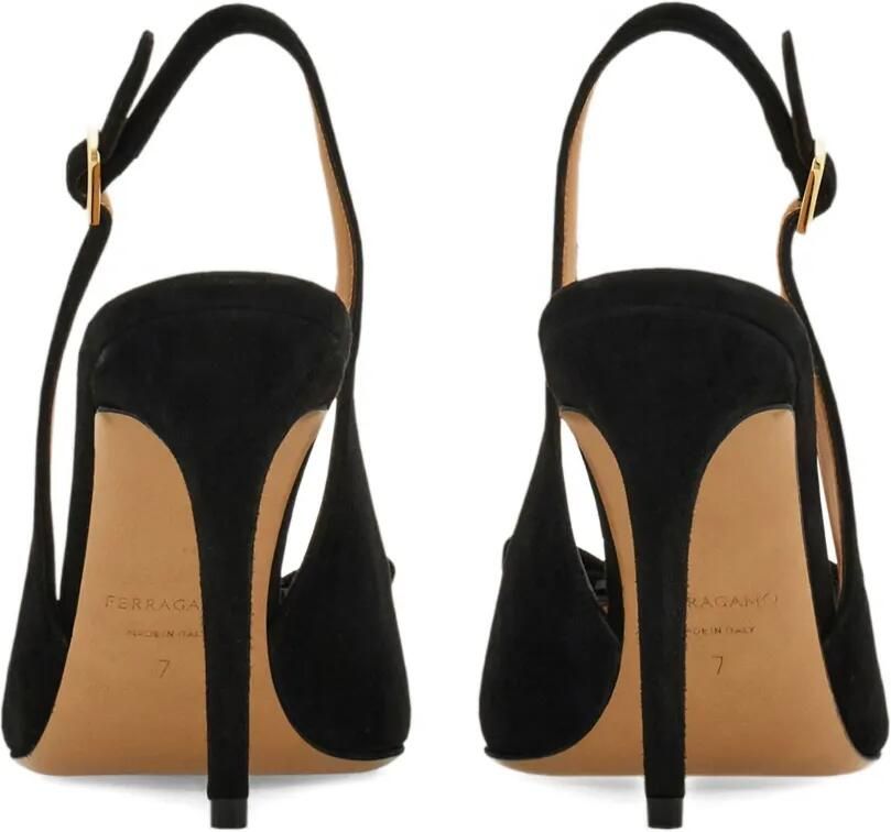 Ferragamo Vara slingback pumps met strik-detail Zwart - Foto 3