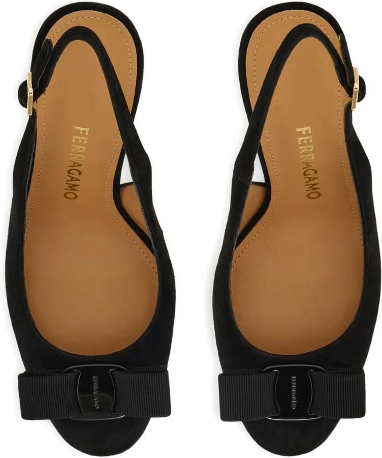 Ferragamo Vara slingback pumps met strik-detail Zwart - Foto 2