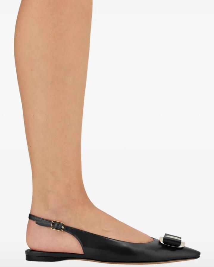 Ferragamo Vara slingback pumps met strik-detail Zwart - Foto 2