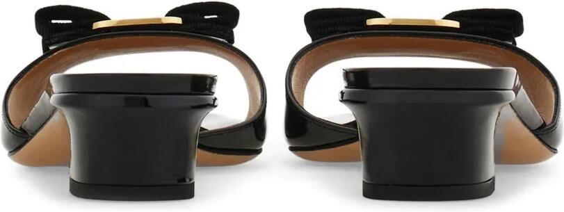 Ferragamo Vara slippers met strik Zwart - Foto 5