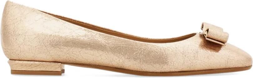 Ferragamo Varina ballerina's Goud