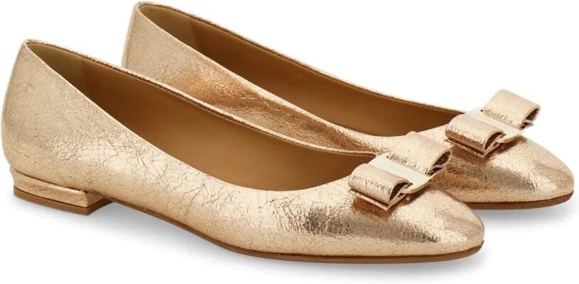 Ferragamo Varina ballerina's Goud - Foto 5