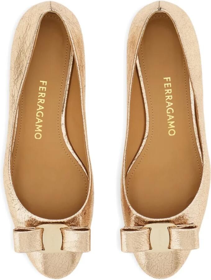 Ferragamo Varina ballerina's Goud - Foto 3