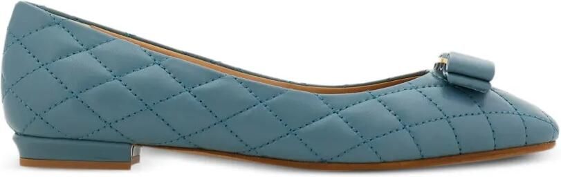 Ferragamo Varina gewatteerde ballerina's Blauw