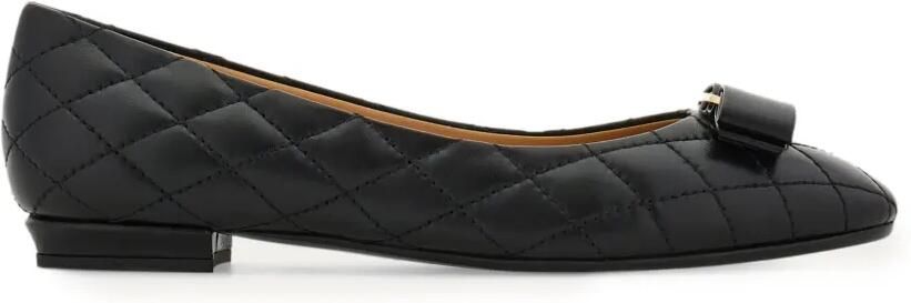 Ferragamo Varina gewatteerde ballerina's Zwart