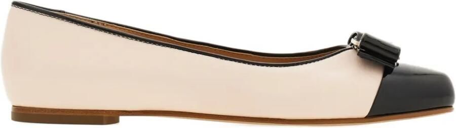 Ferragamo Varina leren ballerina's Roze