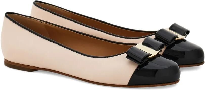 Ferragamo Varina leren ballerina's Roze - Foto 4