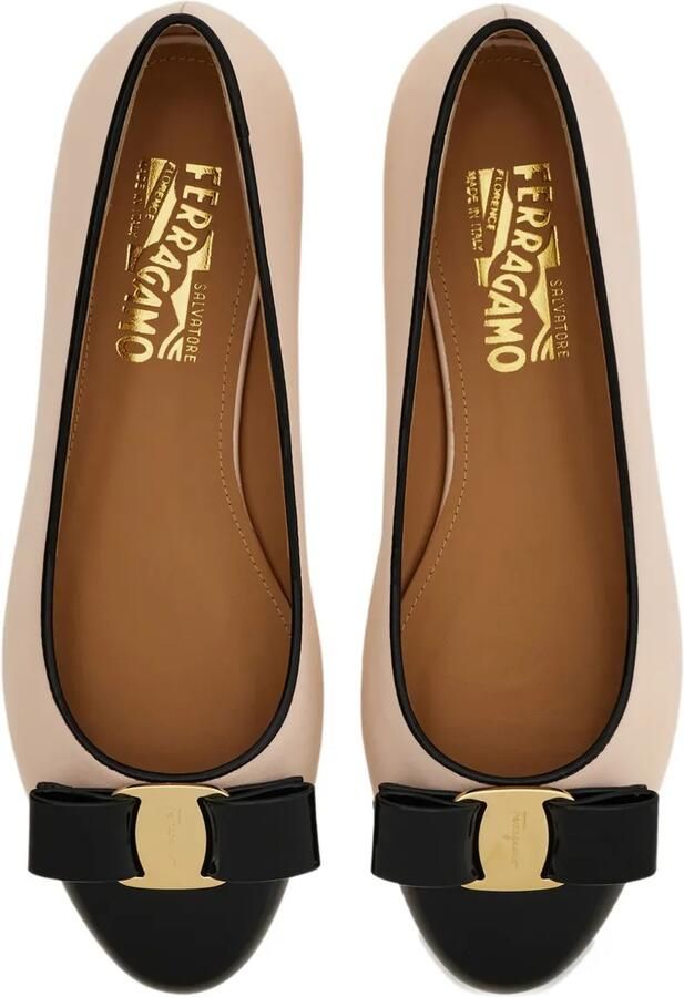 Ferragamo Varina leren ballerina's Roze - Foto 3