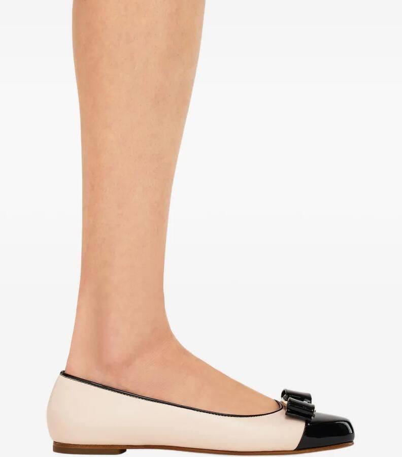 Ferragamo Varina leren ballerina's Roze - Foto 2