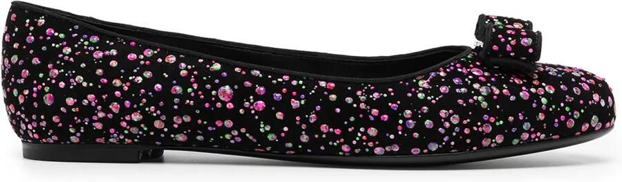 Ferragamo Varina leren ballerina's Zwart