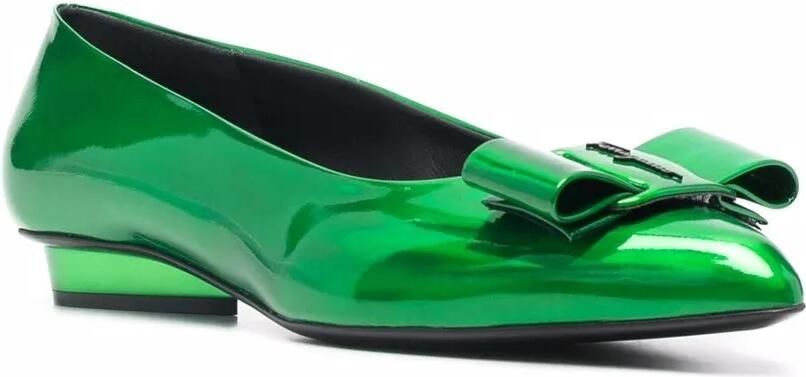 Ferragamo Viva ballerina's met strik Groen