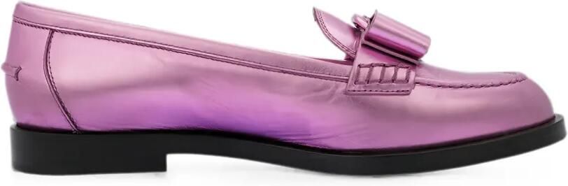 Ferragamo Viva loafers met strik Roze