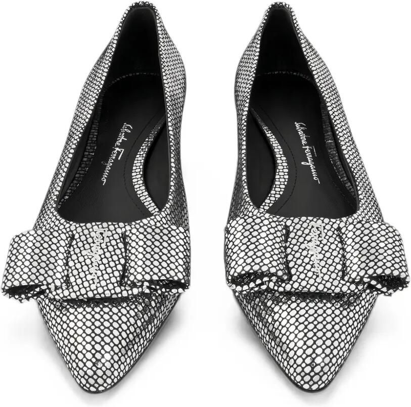 Ferragamo Viva pumps met strikdetail Zilver - Foto 2