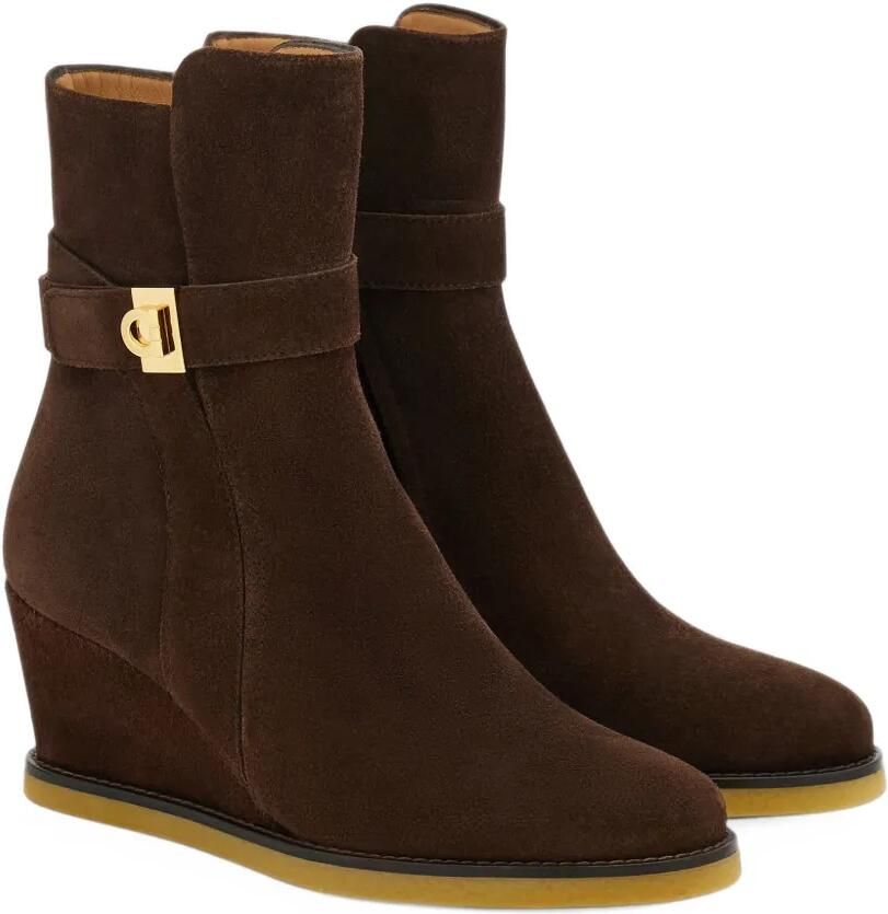 Ferragamo wedge-heel ankle boots with Hug buckle Bruin - Foto 2