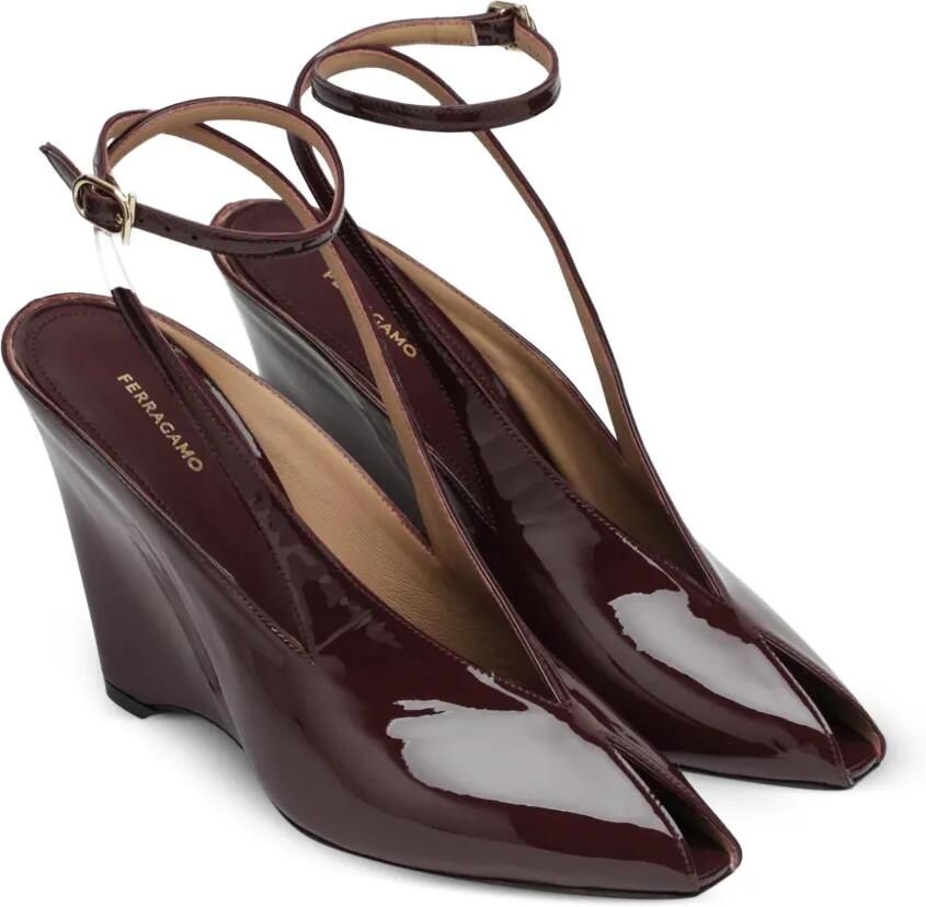 Ferragamo Sandalen met sleehak Paars - Foto 2
