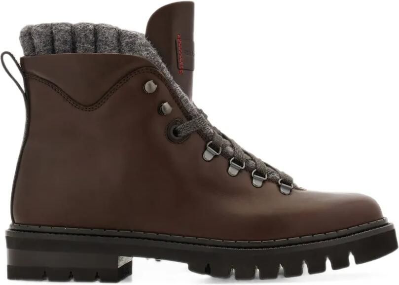 Ferragamo wool-lined utility boots Bruin