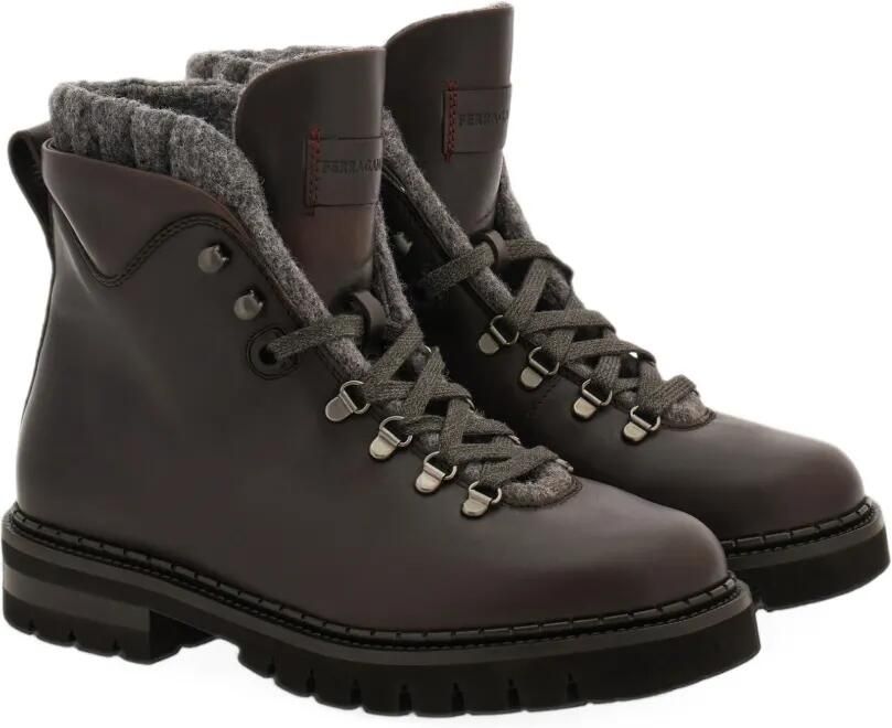 Ferragamo wool-lined utility boots Bruin - Foto 5