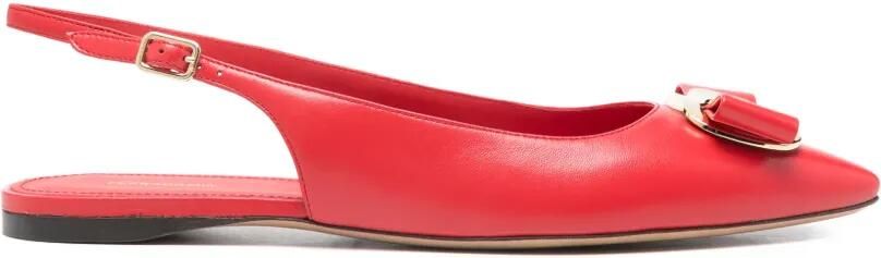 Ferragamo Zelmy ballerina's met strik Rood