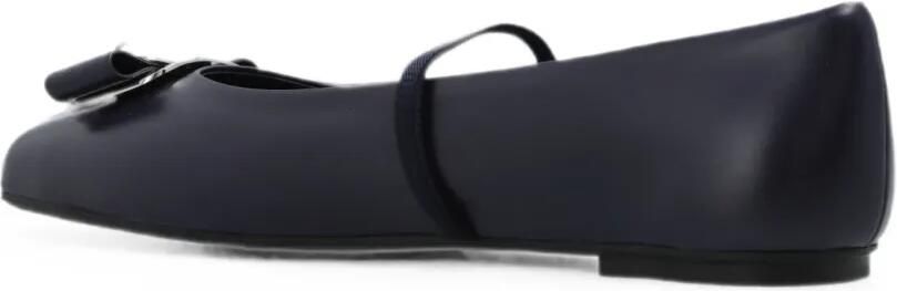 Ferragamo Zina leren ballerina's met strik-detail Blauw - Foto 4