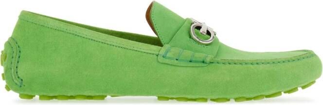 Ferragamo Loafers met gancini-gesp Groen