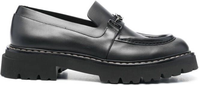Ferragamo Gancini chunky loafers Zwart