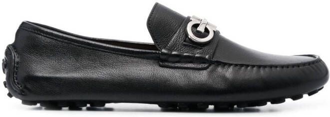 Ferragamo Loafers met Gancini-plakkaat Zwart