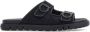 Ferragamo Gancini sandalen met jacquard Zwart - Thumbnail 1