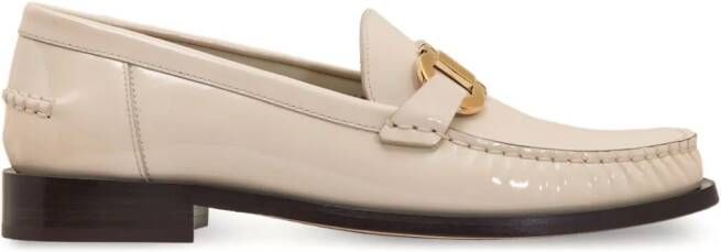 Ferragamo Gancini leren loafers Beige