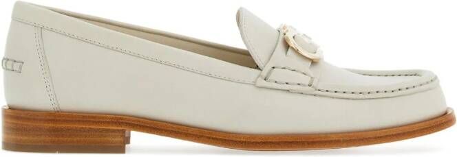 Ferragamo Gancini leren loafers Wit