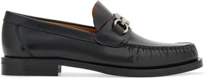 Ferragamo Gancini leren loafers Zwart