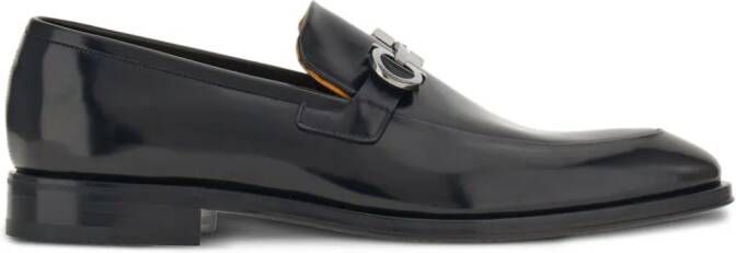 Ferragamo Gancini leren loafers Zwart