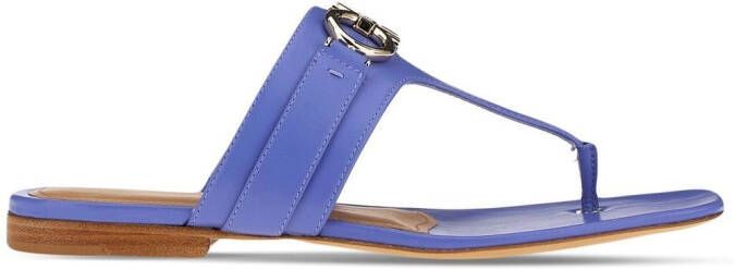 Ferragamo Gancini leren sandalen Blauw