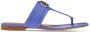 Ferragamo Gancini leren sandalen Blauw - Thumbnail 1