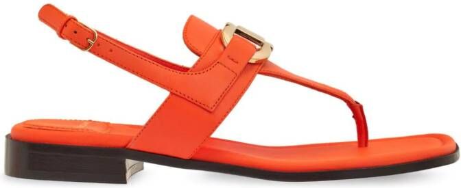 Ferragamo Gancini leren sandalen Oranje