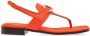 Ferragamo Gancini leren sandalen Oranje - Thumbnail 1