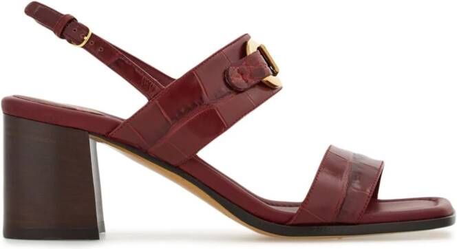 Ferragamo Gancini leren sandalen Rood