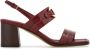 Ferragamo Gancini leren sandalen Rood - Thumbnail 1