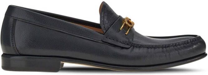 Ferragamo Gancini loafers met gesp Zwart