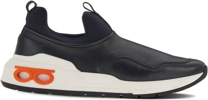Ferragamo Gancini low-top sneakers Zwart
