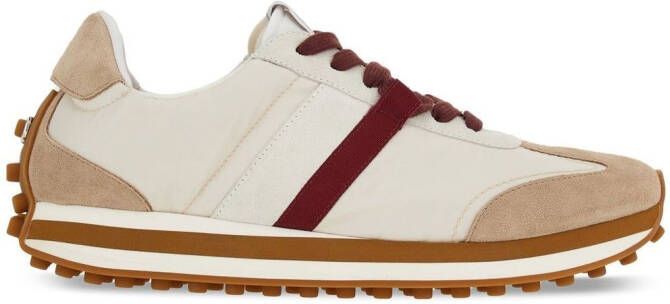 Ferragamo Gancini-plaque low-top sneakers Beige