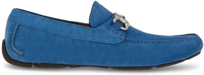 Ferragamo Loafers met gancini-plakkaat Blauw