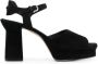 Ferragamo Gancini sandalen met plateauzool Zwart - Thumbnail 1