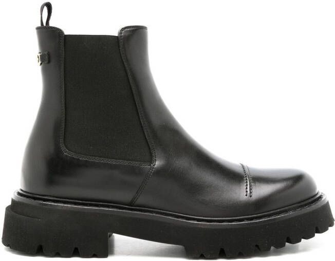 Ferragamo George Chelsea leren laarzen Zwart