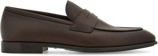 Ferragamo Leren penny loafers Bruin