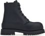 Ferragamo Leren combat boots Zwart - Thumbnail 1