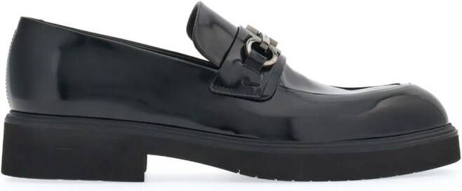 Ferragamo Leren loafers Zwart